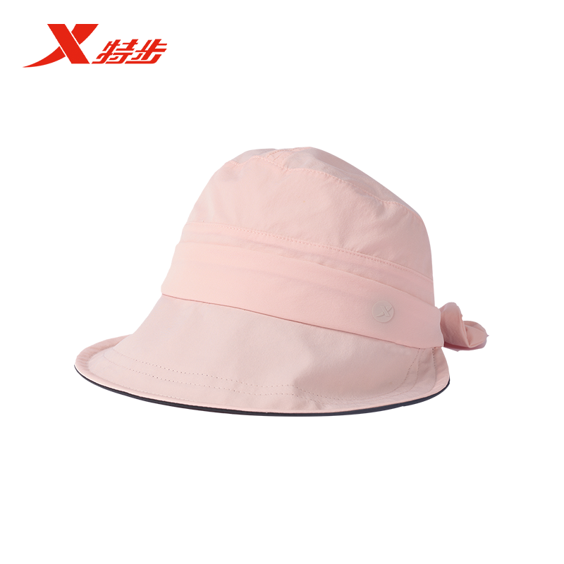 特步大檐帽女2025夏季新款休闲百搭遮阳防晒运动帽975238602605 - 图0