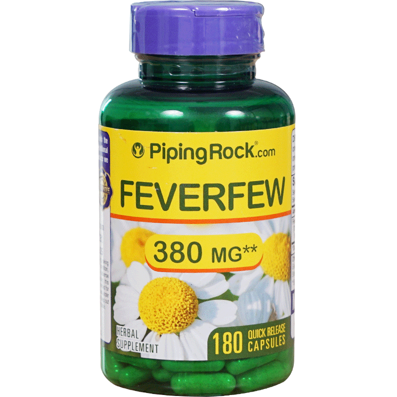 缓解偏头痛天然小白菊提取物胶囊 pipingrock大通路海外其它植物提取物