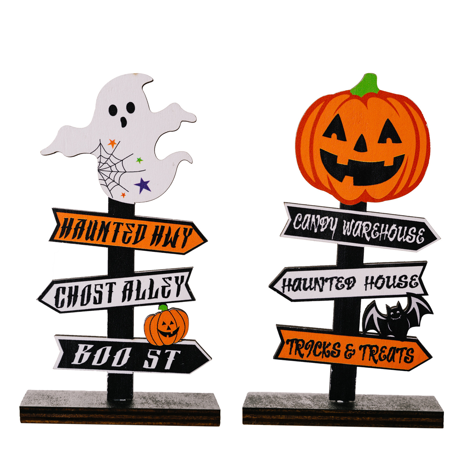 Halloween pumpkin letter wooden ornament万圣节南瓜字母摆件 - 图3