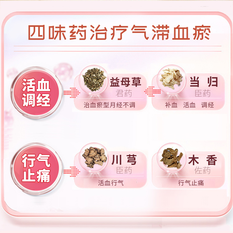4盒）千金益母颗粒益母草官方旗舰店活血调经行气止痛调理大姨妈