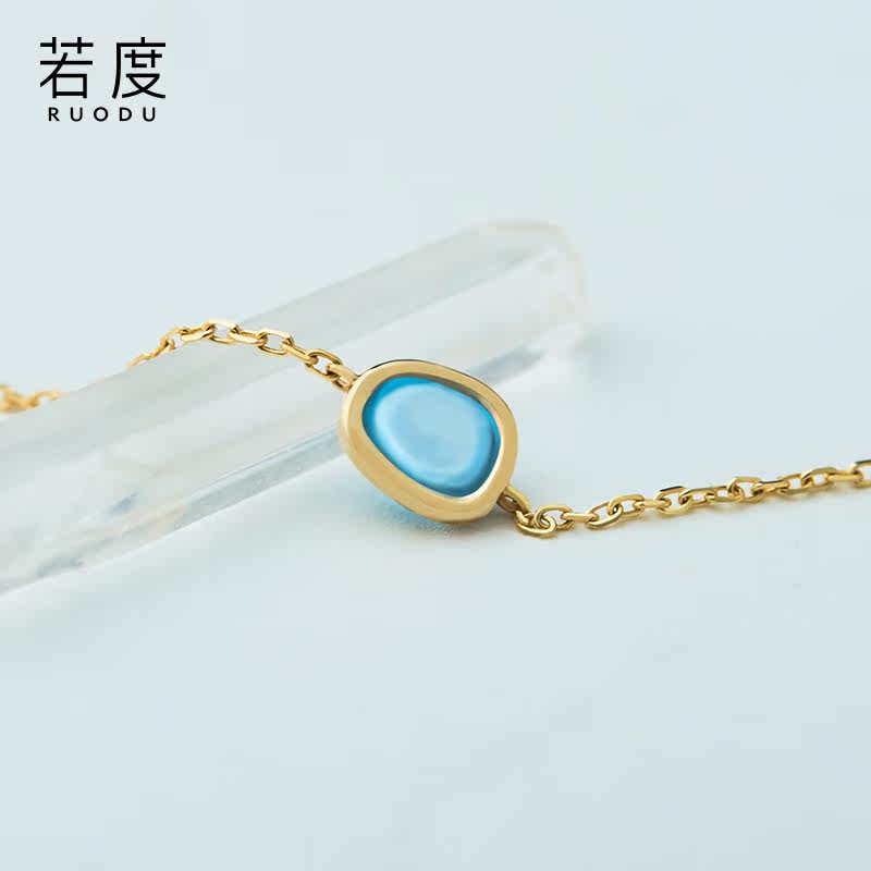 若度ins小众设计18k金细镶嵌手链 若度手链