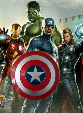 美国队长盾牌全金属铁艺