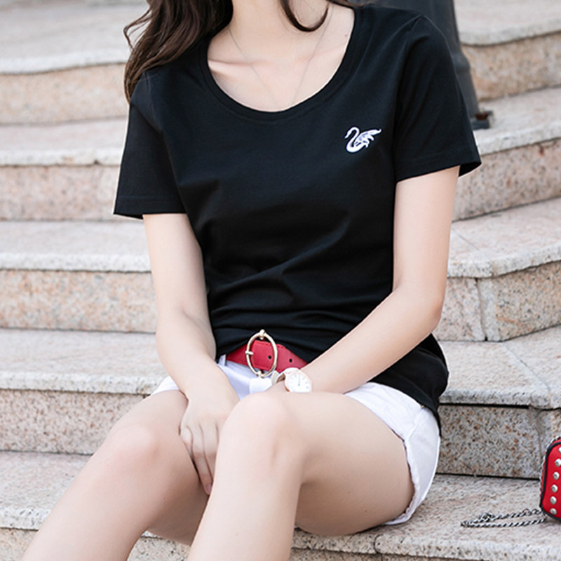 阿玛施旗舰店官网纯棉大码女装t恤 简妍芙T恤