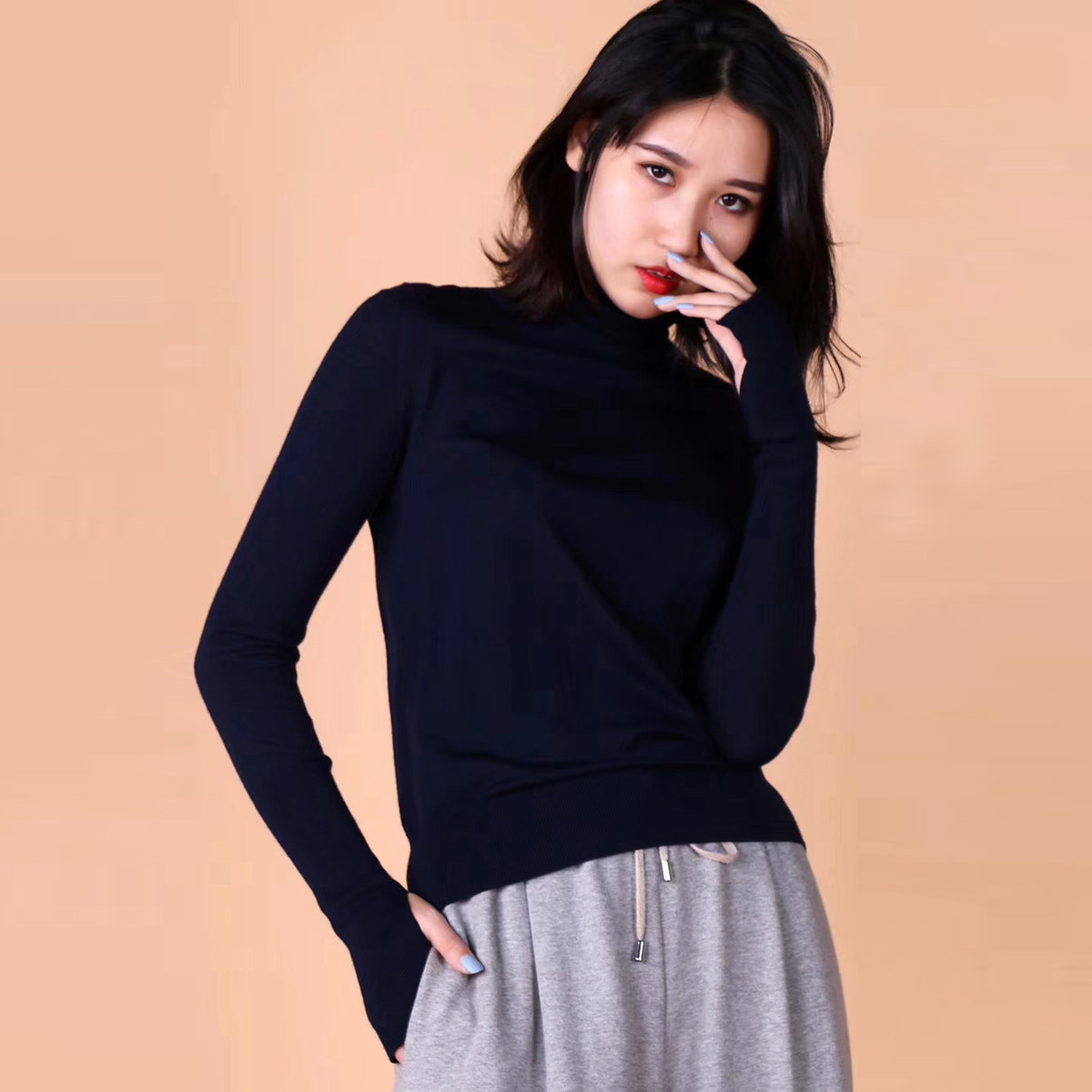 阿玛施旗舰店官网2020秋冬新款毛衣 简妍芙毛针织衫