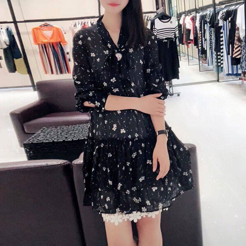 阿玛施旗舰店官网2020早秋中长裙 简妍芙连衣裙