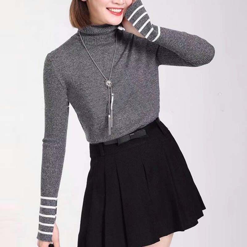 阿玛施旗舰店官网修身高领2020毛衣 简妍芙毛针织衫