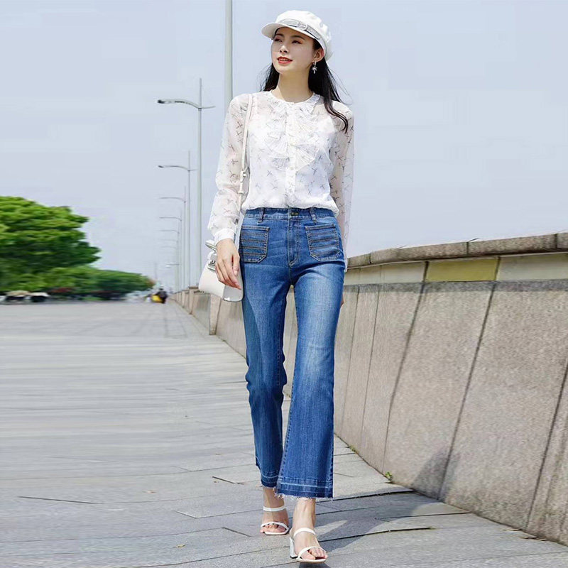 阿玛施旗舰店官网女裤2020牛仔裤 简妍芙牛仔裤