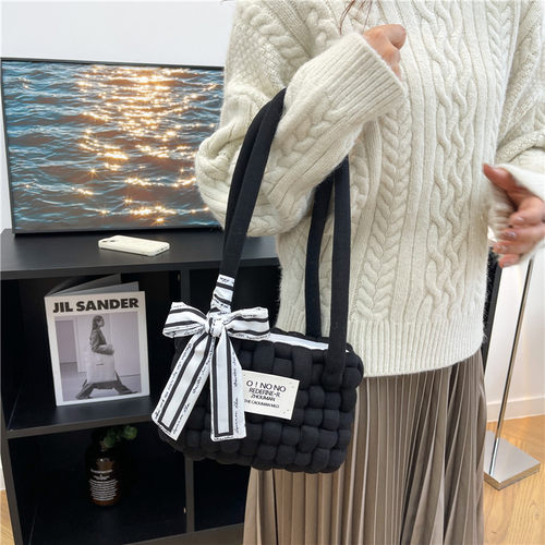 手工diy编织包包手提棋盘格包材料包冰岛线自制礼物送女友闺蜜潮 - 图2