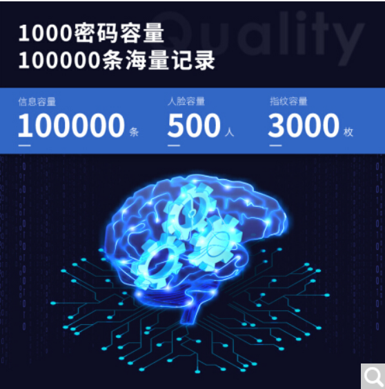 得力(deli)指纹+人脸智能云门禁机 得力明君志众考勤门禁