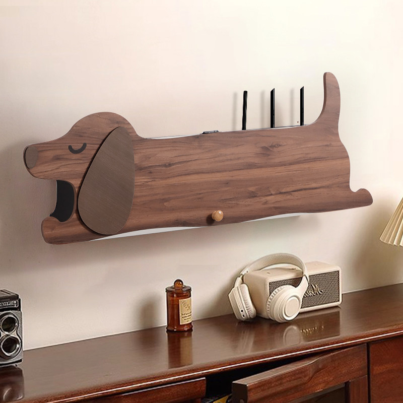 免打孔wifi路由器收纳盒上墙中古风电视柜机顶盒电线插座遮挡装饰,淘宝优惠券,粉丝福利购,淘宝优惠卷