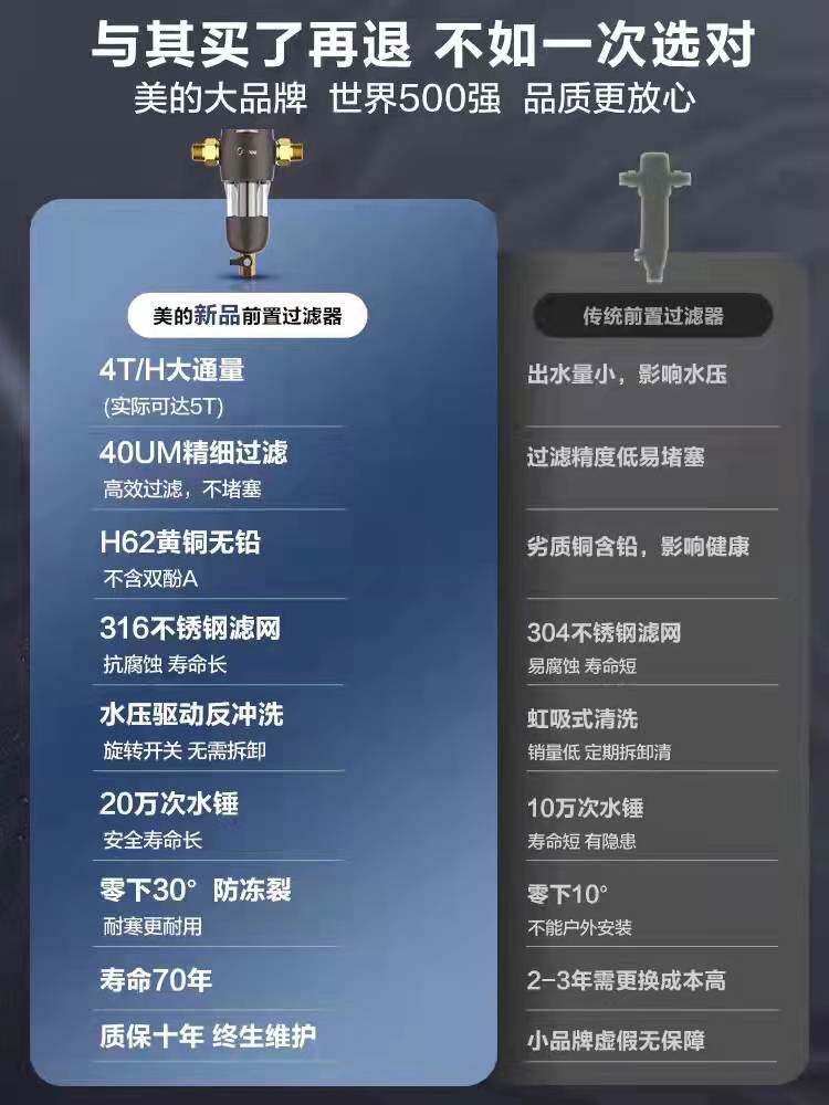 美的中央净水机全铜 美的宗利净水器