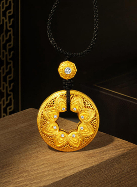 金店同款人生四美吊坠福禄平安扣