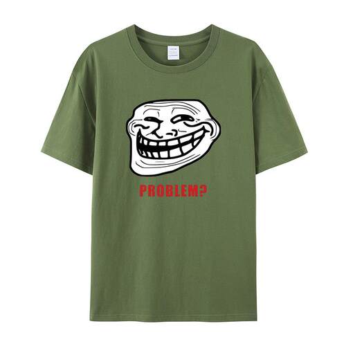 TROLLFACE MEME RAGE Funny TROLL JOKE INTERNET短袖T恤男女棉 - 图0