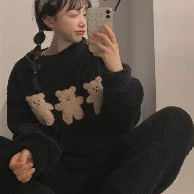 pyjamas pajamas winter pijamas women nightwear sleepwear睡衣 - 图1