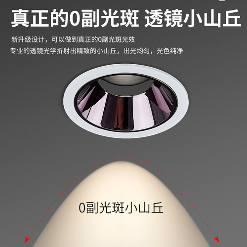 至御射灯led天花灯55开孔嵌入式深防眩家用客厅高显指无主灯084 - 图1