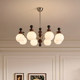 Zhiyu American retro walnut eye protection living room chandelier