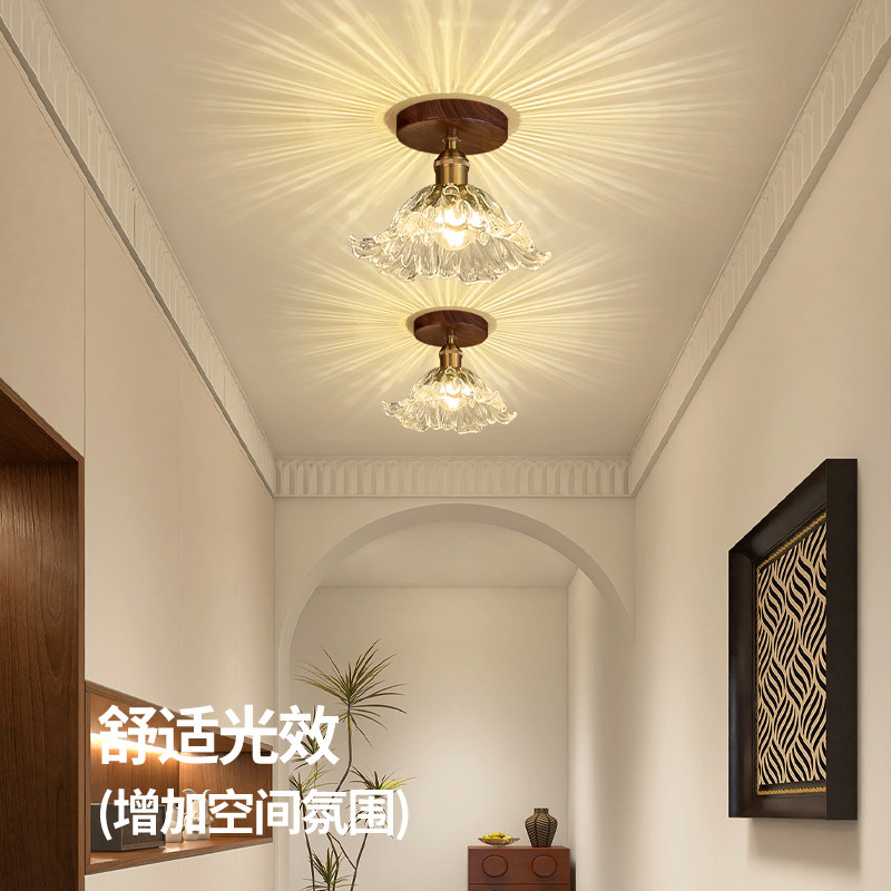 至御法式中古风吸顶灯玄关过道灯创意个性阳台走廊灯玻璃灯X1315,淘宝优惠券,粉丝福利购,淘宝优惠卷