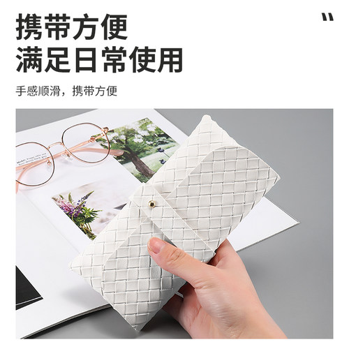 皮质眼镜盒便携收纳盒高级感眼镜袋墨镜包眼睛盒女式太阳镜盒男生 - 图0