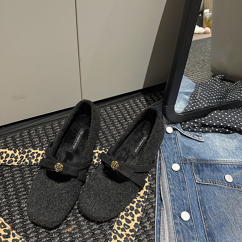 【花花推荐】TS2025时尚浅口毛呢加绒法式休闲小单鞋MTB57900A-X,淘宝优惠券,粉丝福利购,淘宝优惠卷