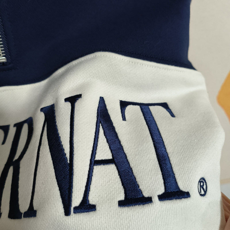 韩单品牌订单男女同款情侣款半拉链纯棉卫衣重工刺绣毛圈宽松上衣,淘宝优惠券,粉丝福利购,淘宝优惠卷