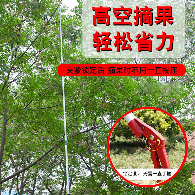 摘果神器修枝剪伸缩高空摘水果剪刀加长采摘器荔枝枇杷龙眼高枝剪 - 图0