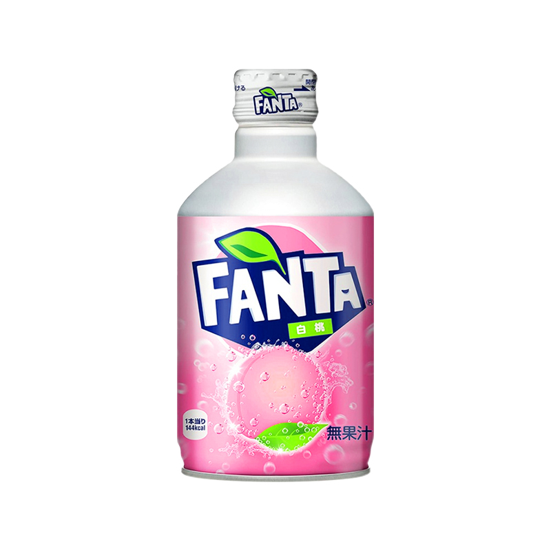 北海道原装进口FANTA芬达白桃味碳酸饮料汽水子弹头铝罐装300ml - 图3