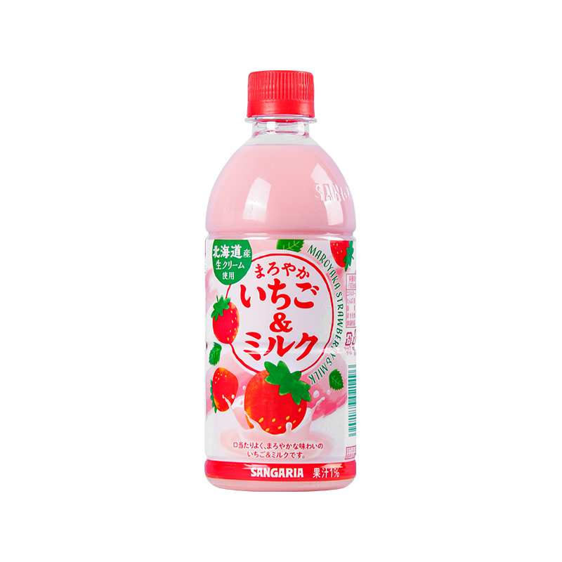 24瓶整箱 三佳丽SANGARIA草莓香蕉牛乳早餐牛奶饮料日本进口500ml - 图3