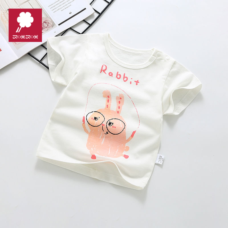 夏季宝宝短袖T恤纯棉婴儿上衣服儿童短袖女童小孩半袖衫男童夏装
