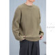 Yisheng pleated striped crew neck pullover sweater