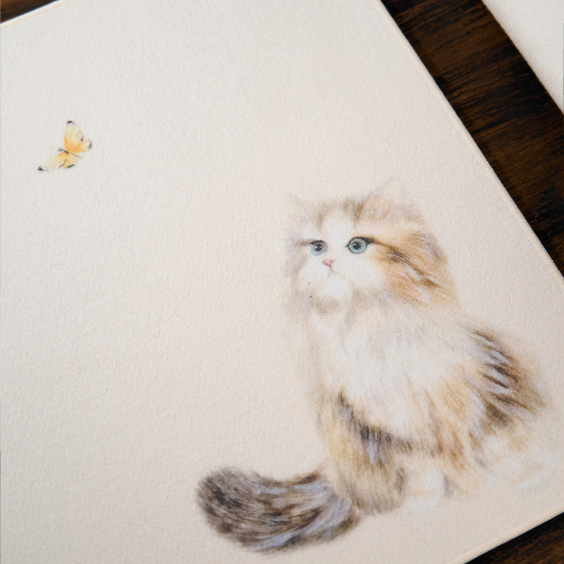 张小凤彩绘毛毡垫书法国画专用水洗毛毡毛笔字练字桌布垫柔软耐脏加厚桌面猫咪女生小学生布毡文房四宝不起球,淘宝优惠券,粉丝福利购,淘宝优惠卷