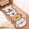 Cute cartoon puppy imitation cashmere bedside blanket