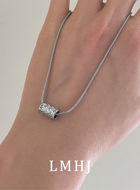 钛钢蛇骨链颈链小蛮腰吊坠