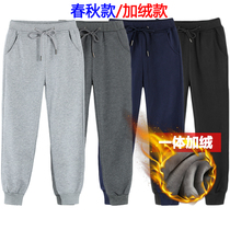 Children Hide Cyan Sports Pants Deep Grey Boy Big Girl Black Grey Plus Suede Thickened Elementary School Uniforms Pants