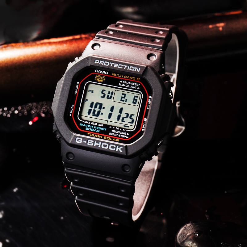 卡西欧小红圈小方块六局电波手表男太阳能经典运动表GW-M5610U-1 卡西欧小红圈小方块六局电波手表男太阳能经典运动表GW-M5610U-1