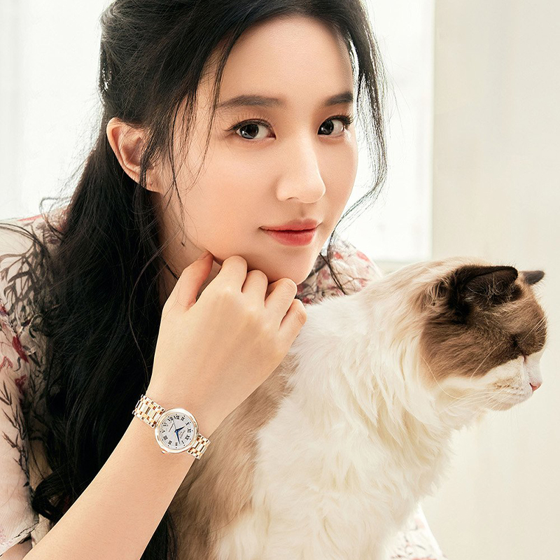 天梭刘亦菲小美人小腕百搭商务休闲机械女表T126.207.11.013.00 - 图2