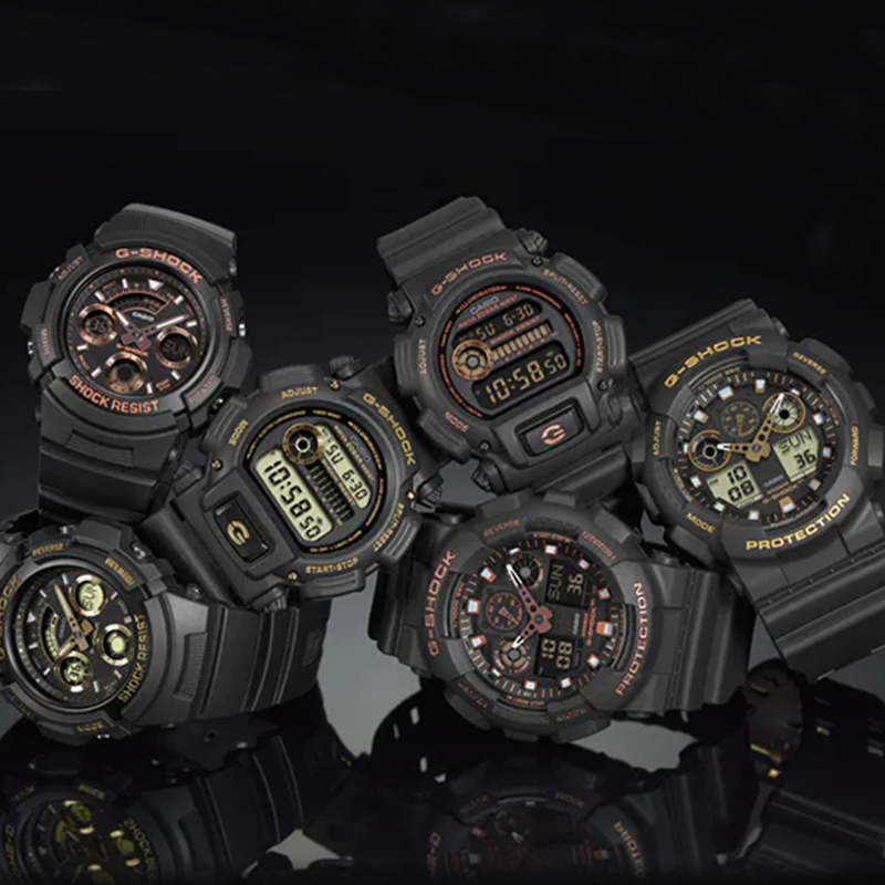 卡西欧G-SHOCK手表男时尚百搭玫瑰金运动防水表DW-9052GBX-1A4 9 - 图3