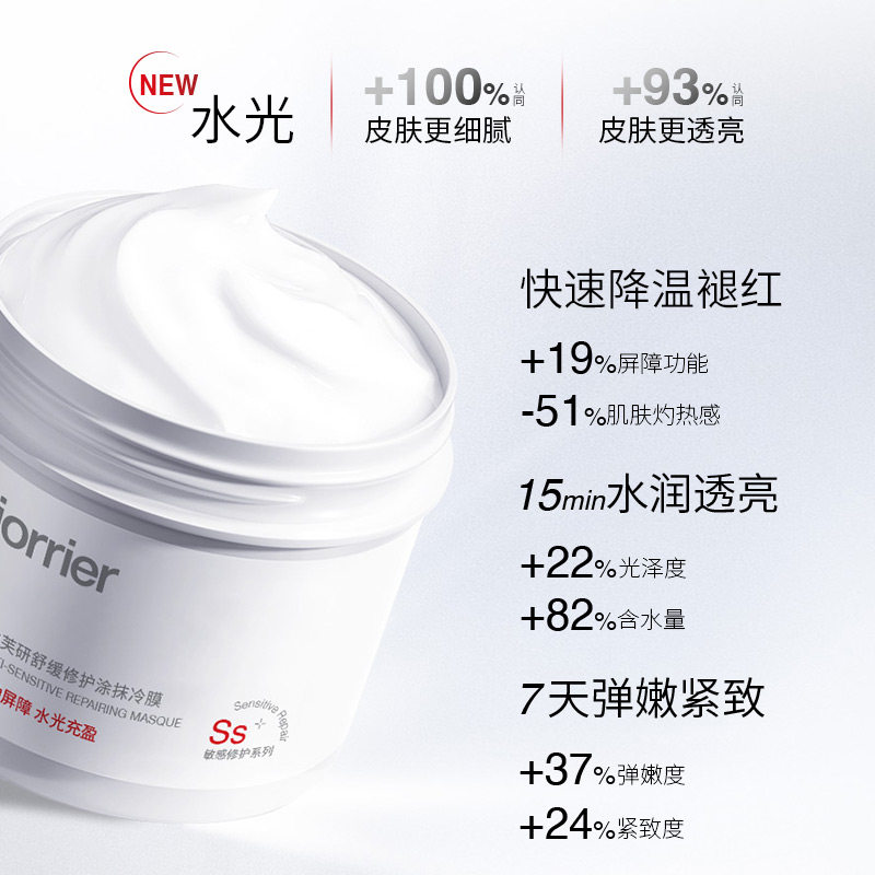 【李佳琦直播间现货全品类】珀芙研舒缓修护涂抹冷膜大白罐面膜