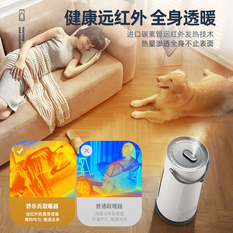 舒乐氏nada取暖器全屋大面积家用大厅卧室节能远红外省电冬季浴室
