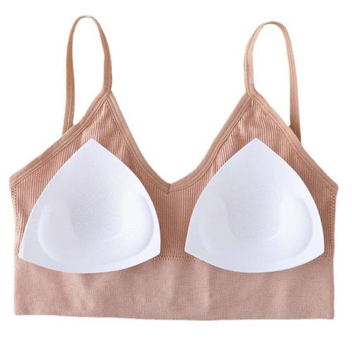 Women Sexy Crop Tops Tank Sports Gym Bra Seamless No Wired - 图3