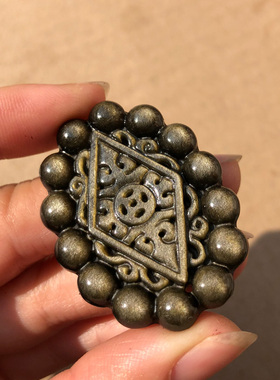 黑曜石喜从天降吊坠金曜兔年随身甲木御令挂件男女夜路害怕防坏人