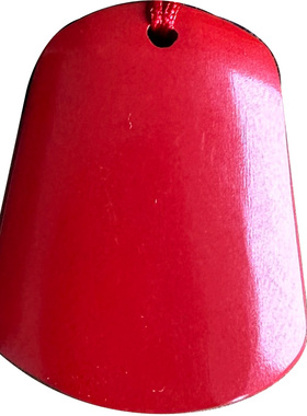 原矿高含量红朱砂无事牌吊坠 男女本命龙年光面平安吉祥无字项链