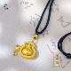 Vietnam alluvial gold rotatable money bag pendant coin tassel necklace exquisite national style jewelry does not fade