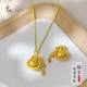 Vietnam alluvial gold rotatable money bag pendant coin tassel necklace exquisite national style jewelry does not fade