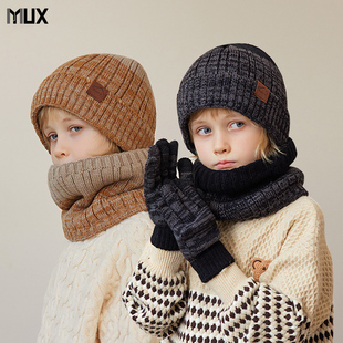 东北哈尔滨旅游装备儿童零下40度防寒围脖帽子套头加绒护耳保暖