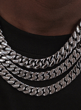 fdk古巴链项链男潮女男士复古女