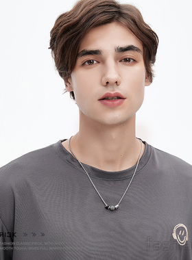 可刻字定制转运珠送男友项链