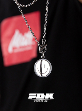 官方正品刘宪华同款潮笑脸项链