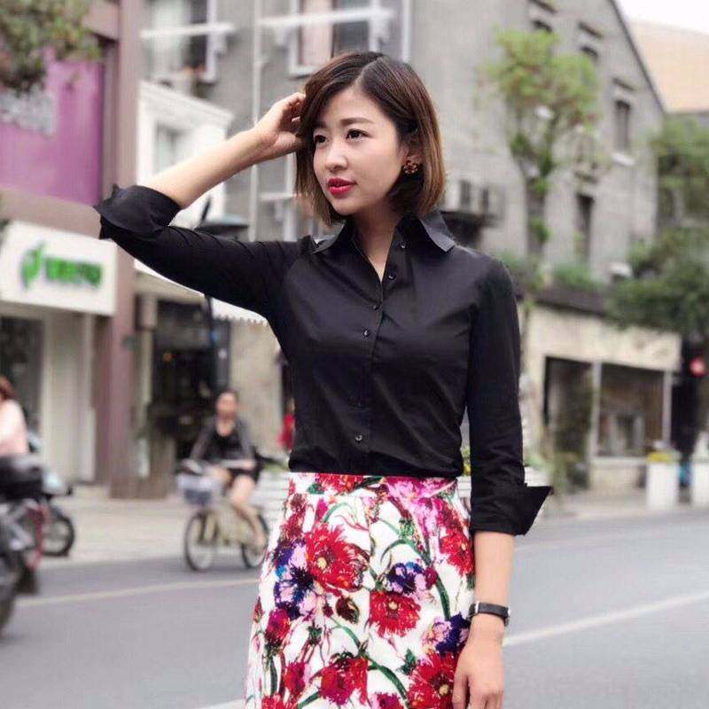 欧阿玛施旗舰店官网2021春夏ol衬衫 欧阿玛施旗女装衬衫