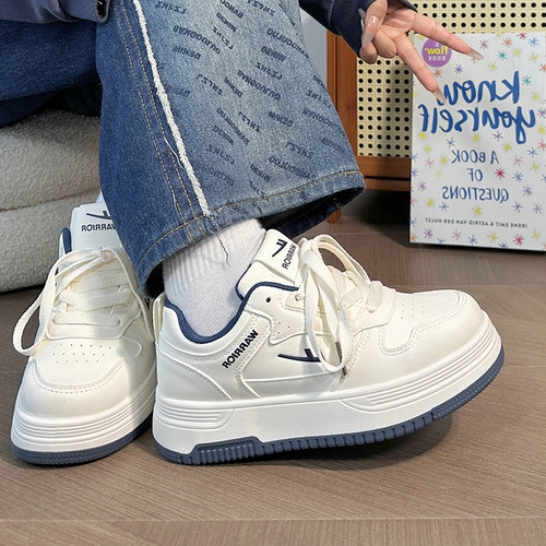 回力板鞋男女同款冬季新款加绒二棉鞋百搭小众爆款休闲厚底小白鞋 - 图2