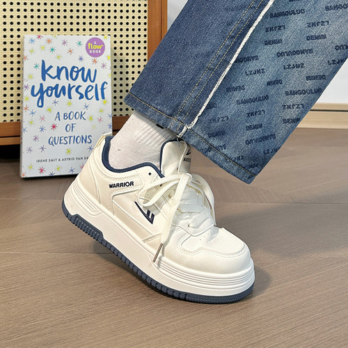 回力板鞋男女同款冬季新款加绒二棉鞋百搭小众爆款休闲厚底小白鞋 - 图3